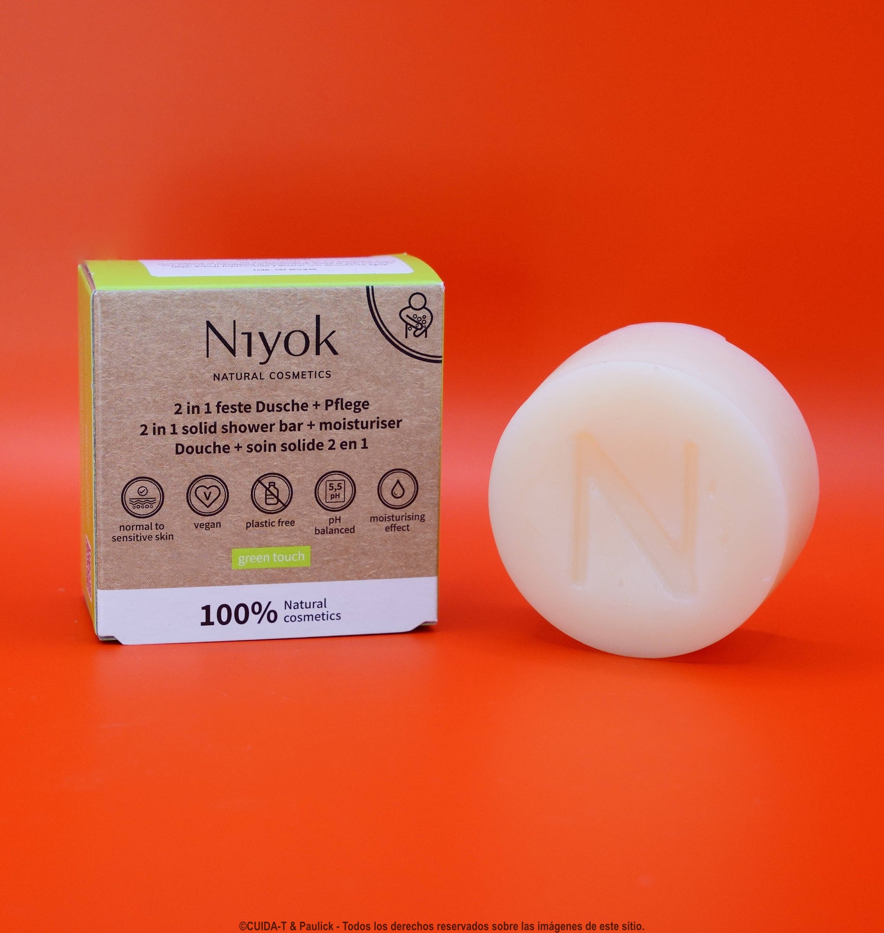 2-en-1 Ducha & Cuidado Sólido Green Touch