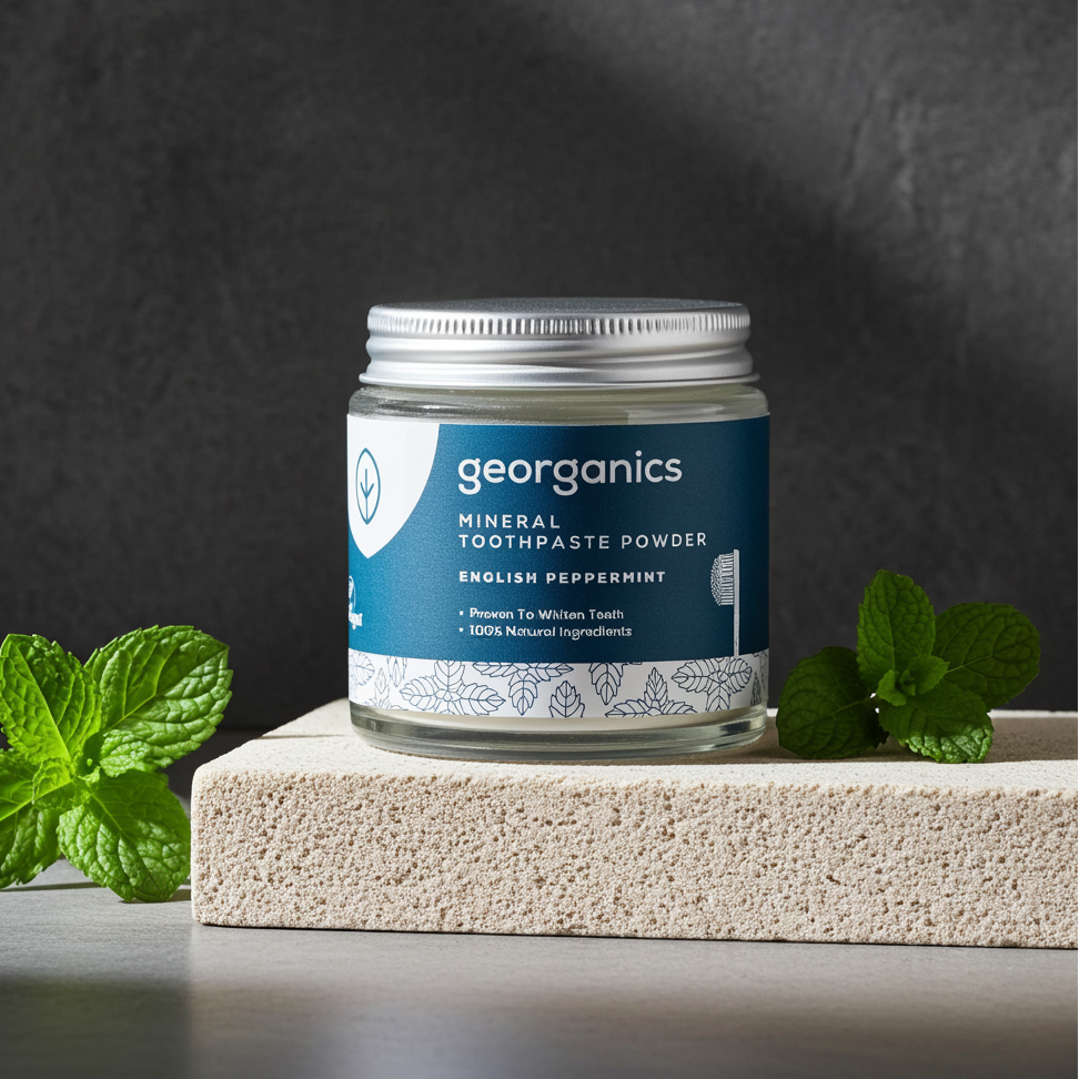 Polvo Dental Blanqueador con Menta Piperita