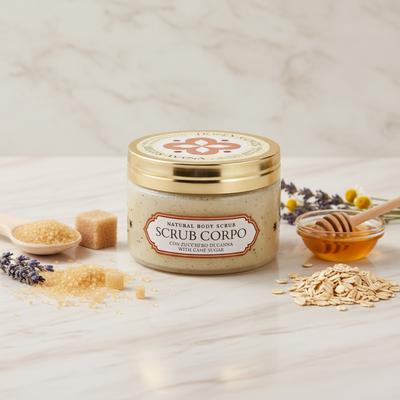 Exfoliante corporal de miel y avena