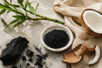 Black charcoal solid shampoo for oily hair