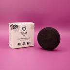 Black charcoal solid shampoo for oily hair