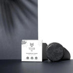Black charcoal solid shampoo for oily hair