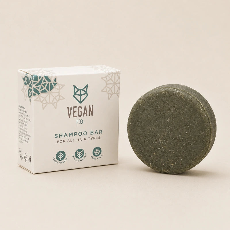 Champú sólido para todo tipo de cabello con espirulina Vegan Fox