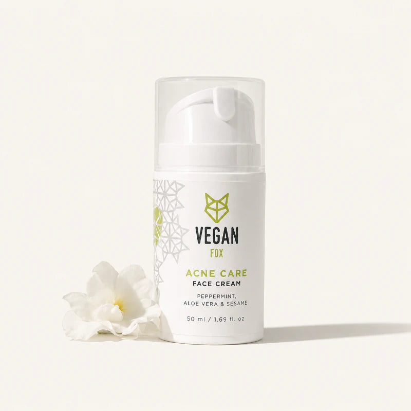 crema facial para el cuidado del acné Vegan Fox