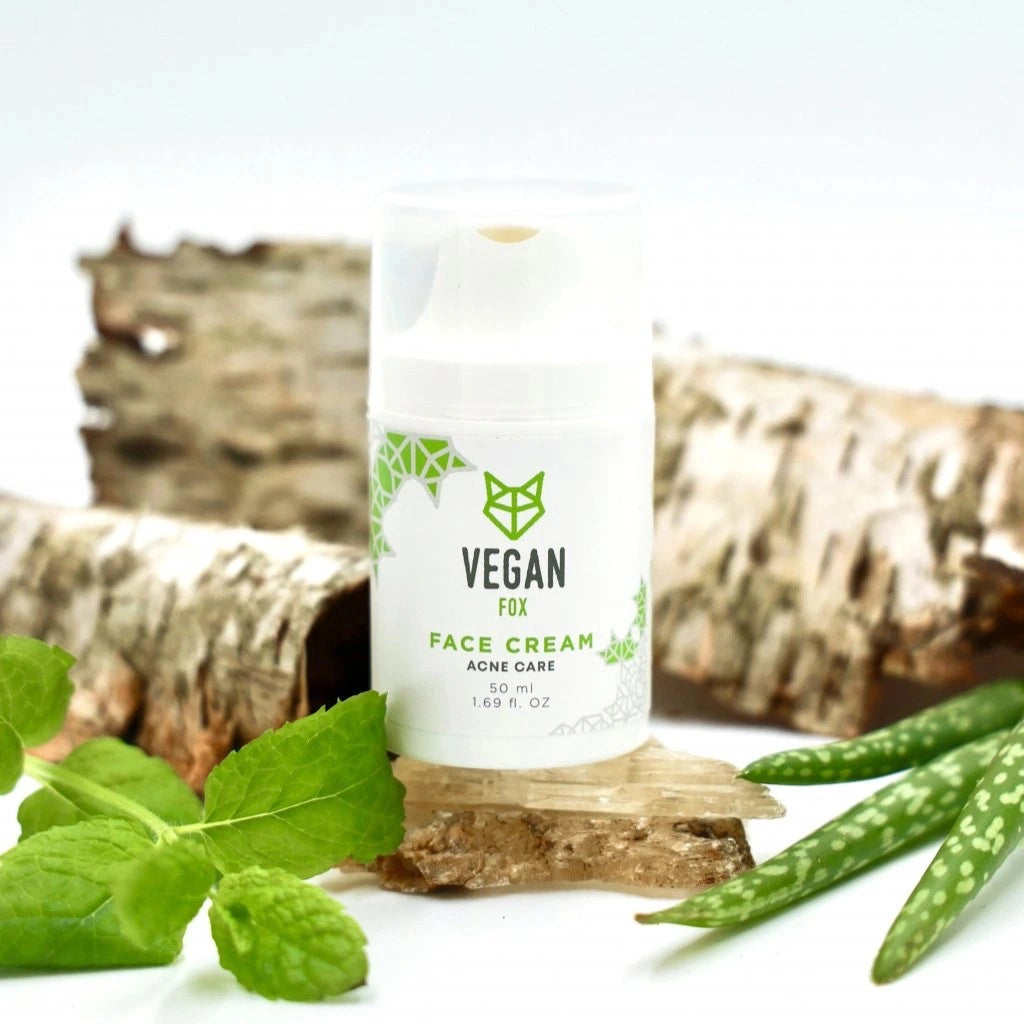 crema facial para el cuidado del acné Vegan Fox