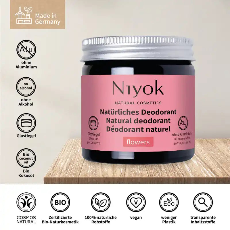 Desodorante natural en crema Flowers