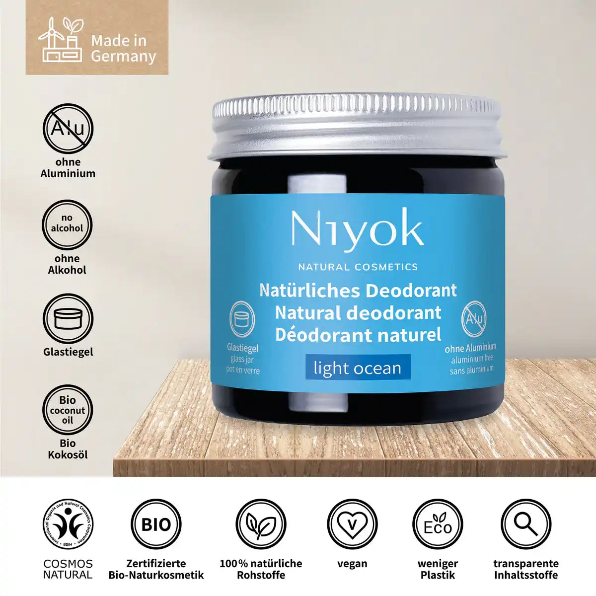 Desodorant natural en crema Light ocean