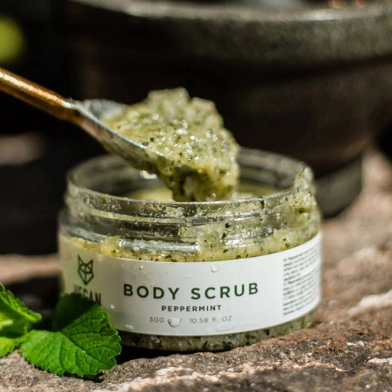 Exfoliante corporal de menta refrescante Vegan Fox