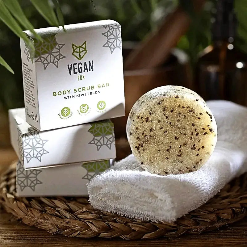 Exfoliante corporal sólido de azúcar y semillas de kiwi