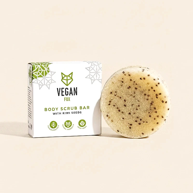 Exfoliante corporal sólido de azúcar y semillas de kiwi