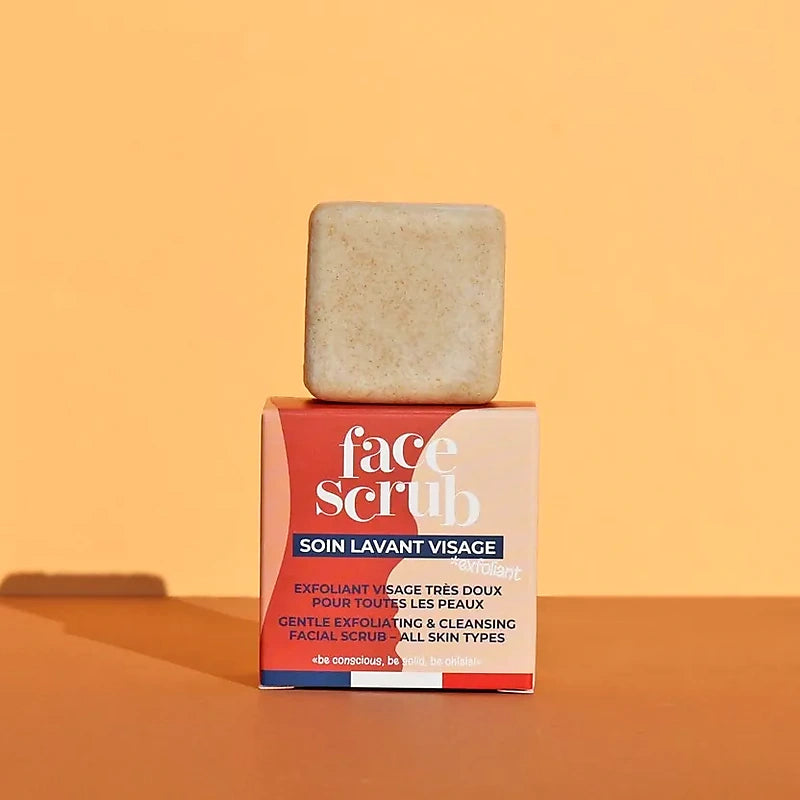 Syndet facial scrub: purifies, moisturizes, and softens