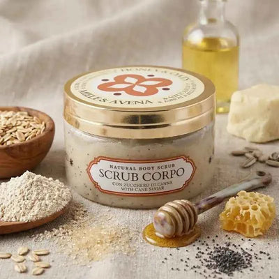 Honey and oat body scrub