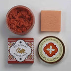 Combo de granada, exfoliante y jabón