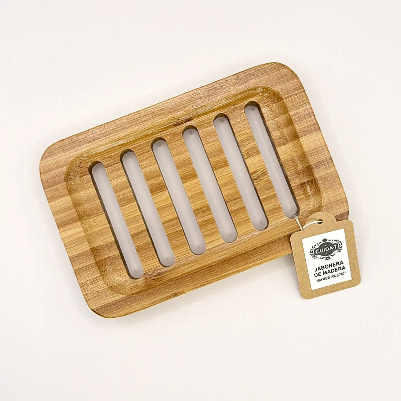 Jabonera de madera Bambú rústic
