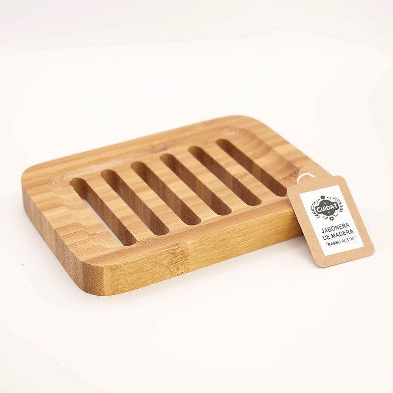 Jabonera de madera Bambú rústic
