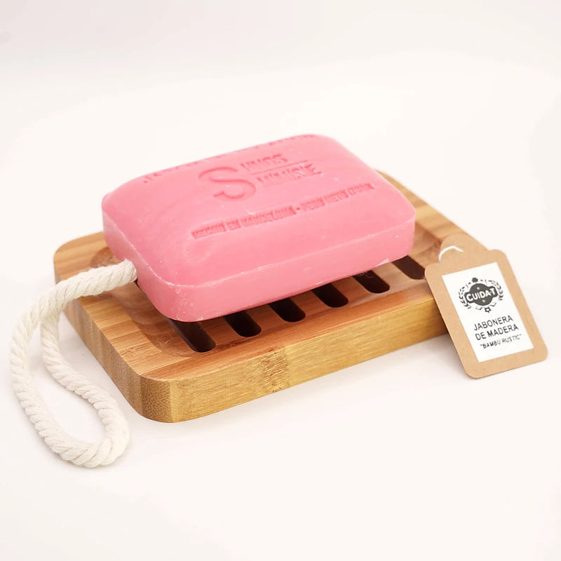 Jabonera de madera Bambú rústic