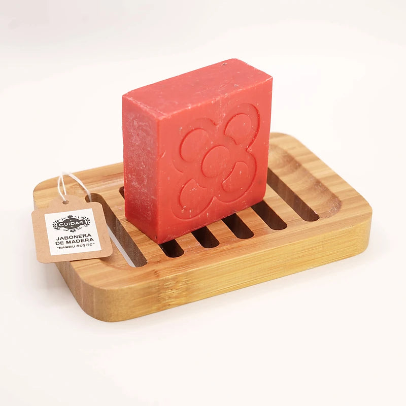 Jabonera de madera Bambú rústic